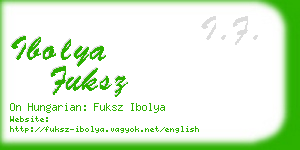 ibolya fuksz business card